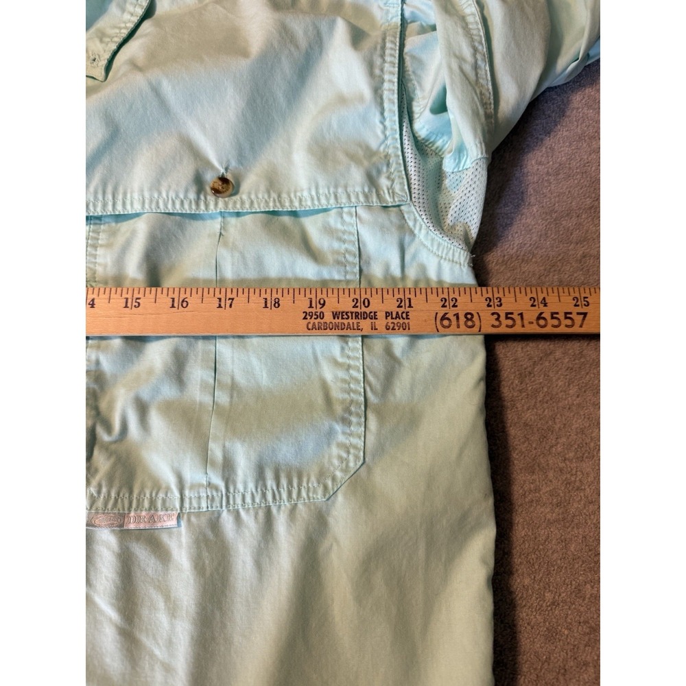 Drake Waterfowl Shirt Men Small Wingshooter Blue Plaid Seersucker Vented Button - Picture 6 of 8